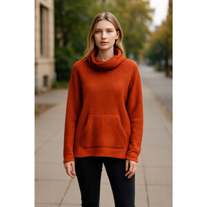 🍂 Signals Burnt Orange Waffle-Knit Pullover – New with Tags, Size Small